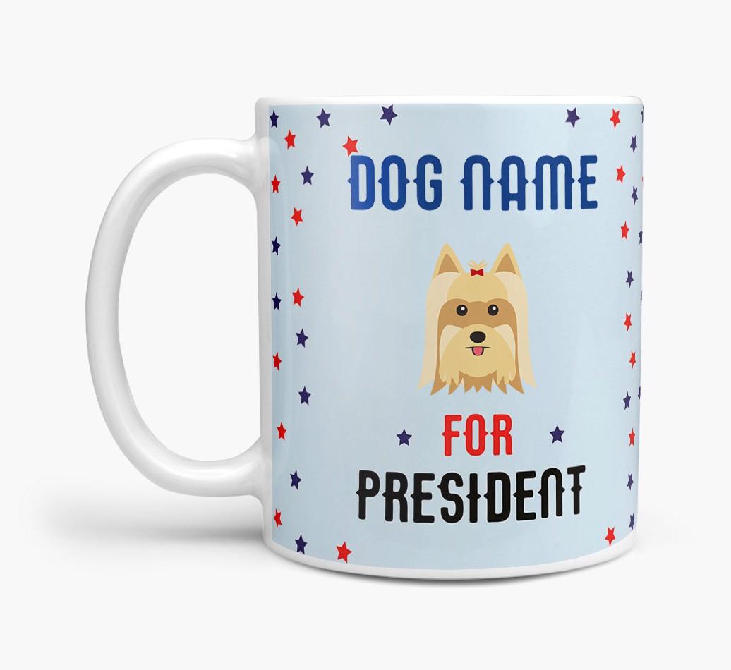 Personalized Vote {dogsName} for President Mug