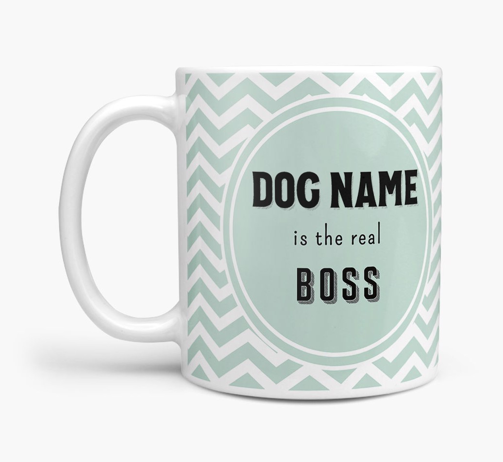 Personalised 'Real Boss' Mug with {breedFullName} Icon