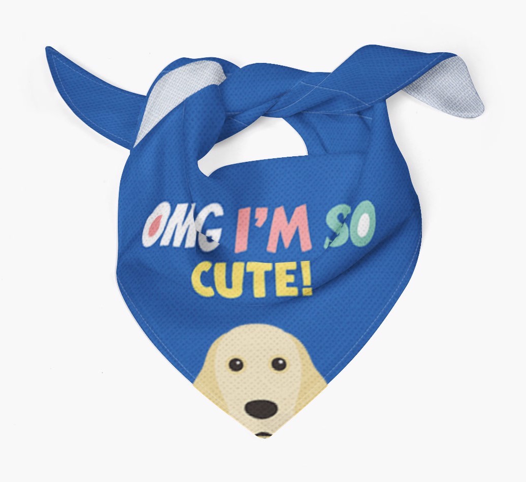 ‘OMG I’m So Cute’ Dog Bandana for your {breedFullName}