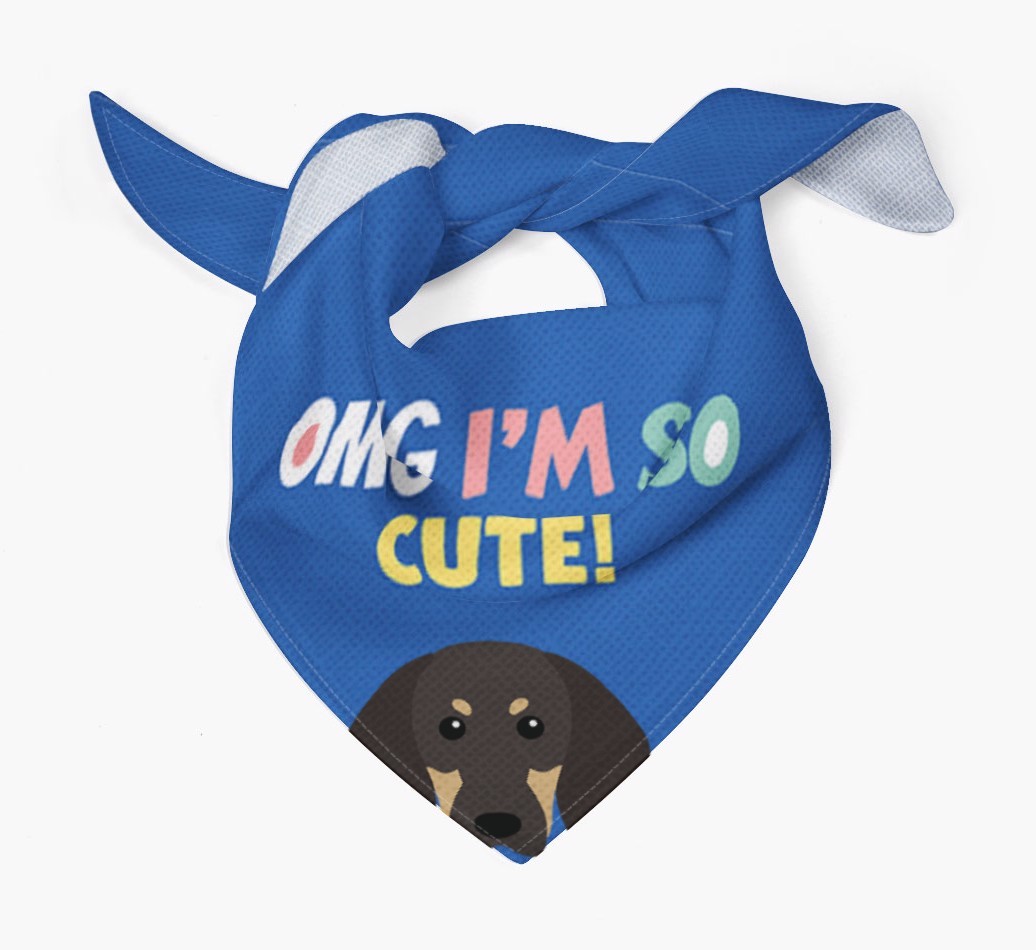 ‘OMG I’m So Cute’ Dog Bandana for your {breedFullName}