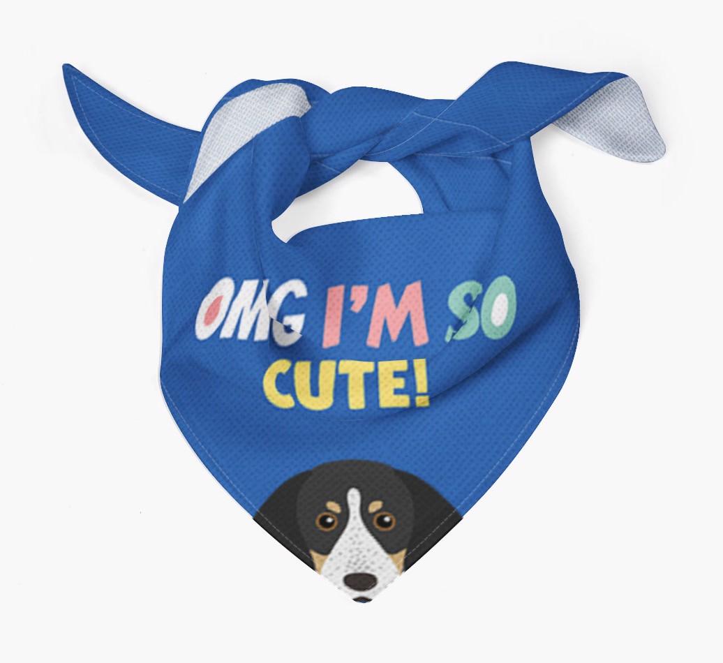 ‘OMG I’m So Cute’ Dog Bandana for your {breedFullName}