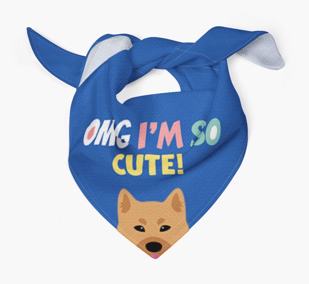 ‘OMG I’m So Cute’ Dog Bandana for your {breedFullName}