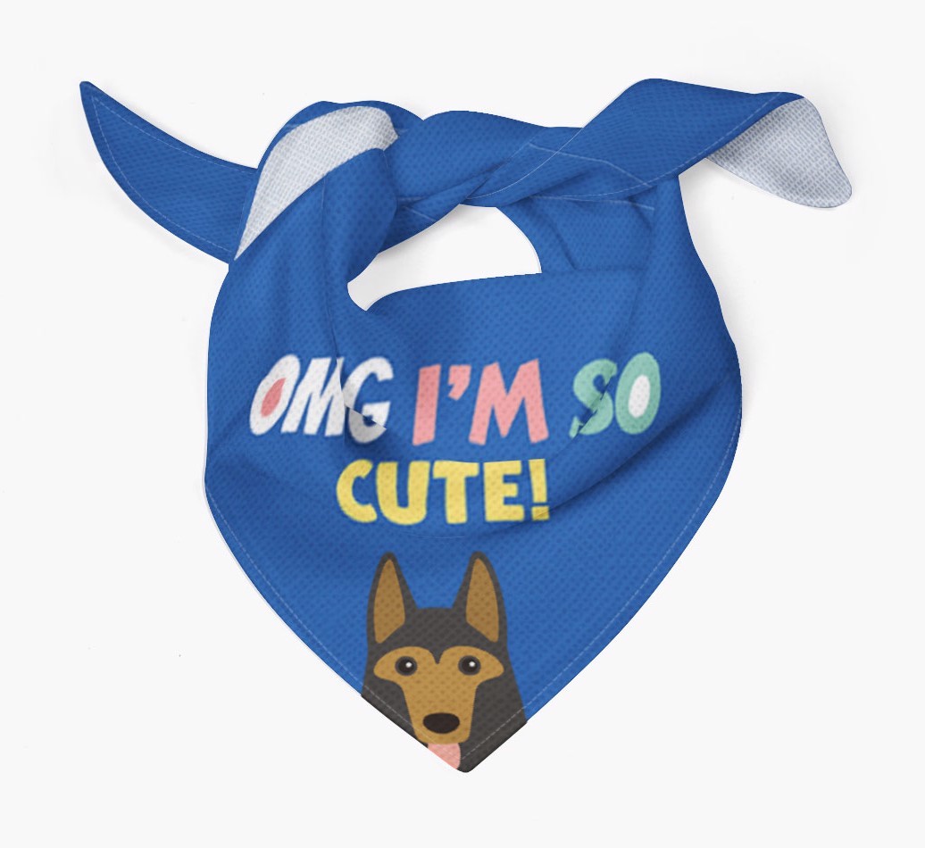 ‘OMG I’m So Cute’ Dog Bandana for your {breedFullName}