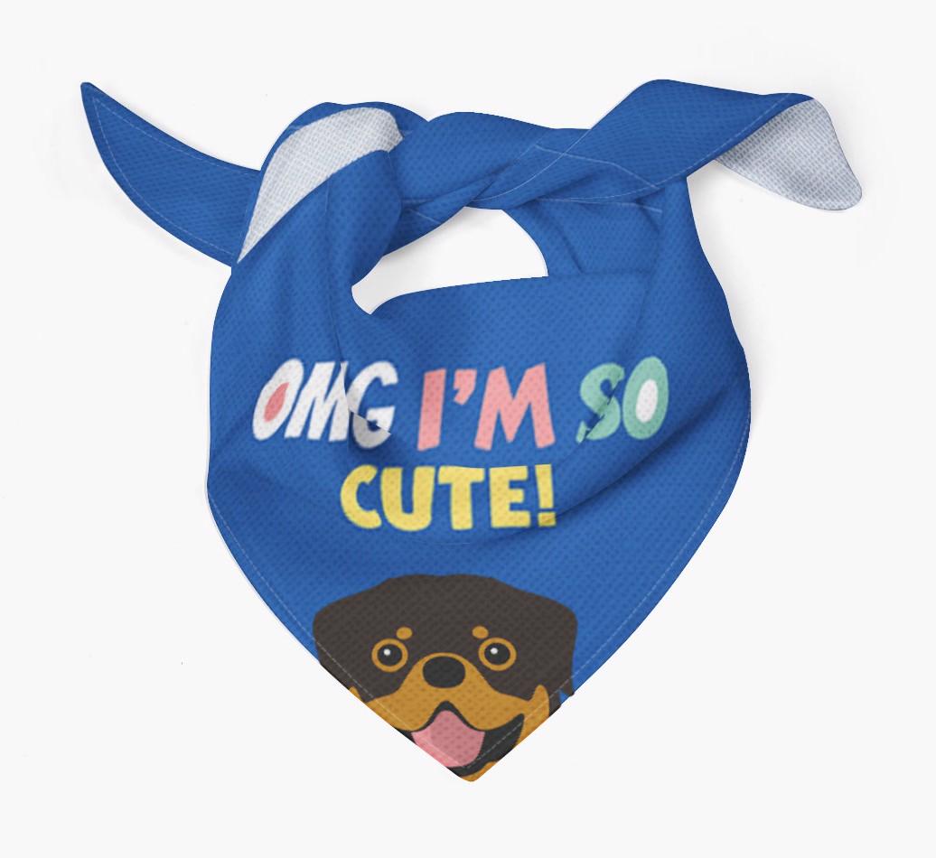 ‘OMG I’m So Cute’ Dog Bandana for your {breedFullName}