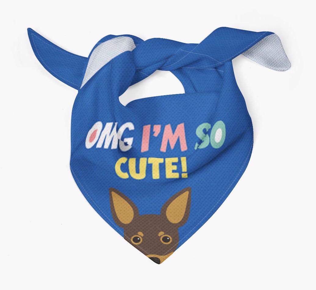 ‘OMG I’m So Cute’ Dog Bandana for your {breedFullName}