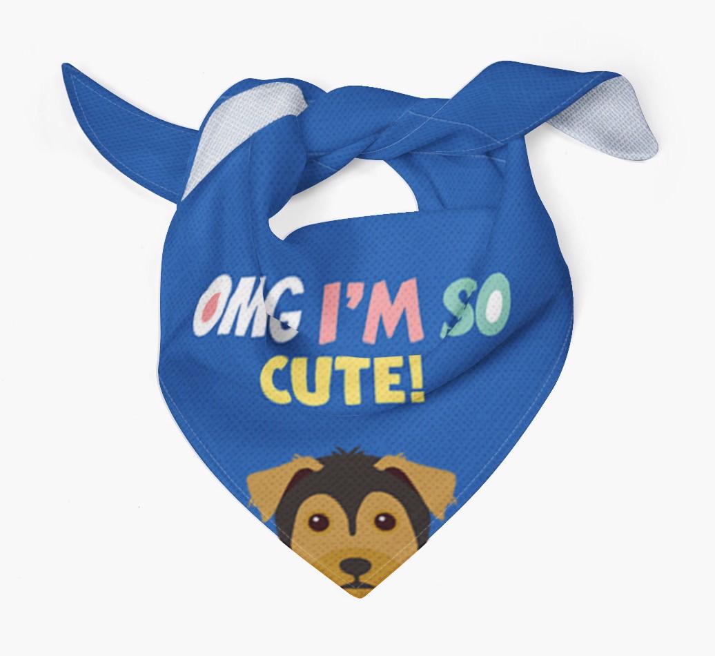 ‘OMG I’m So Cute’ Dog Bandana for your {breedFullName}