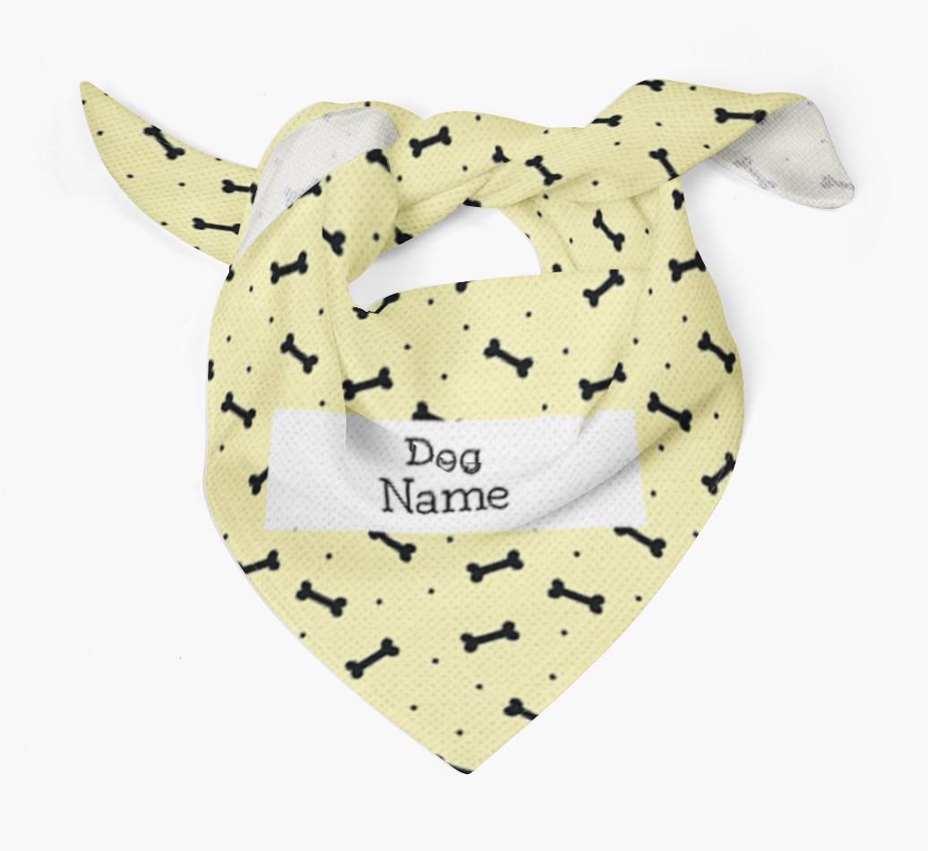 Personalized ‘Bone Pattern’ Dog Bandana for your {breedFullName}