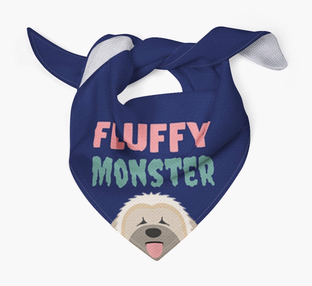 'Fluffy Monster' Dog Bandana for your {breedFullName}