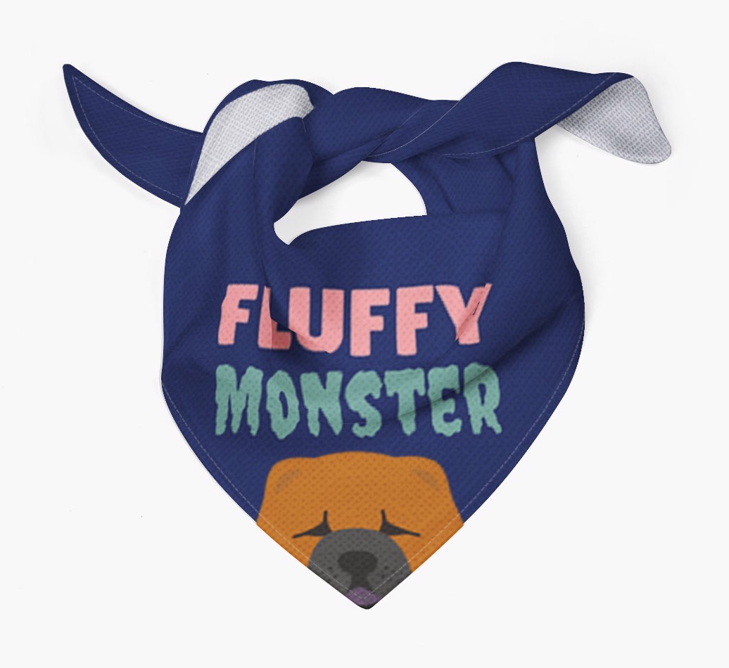 'Fluffy Monster' Dog Bandana for your {breedFullName}