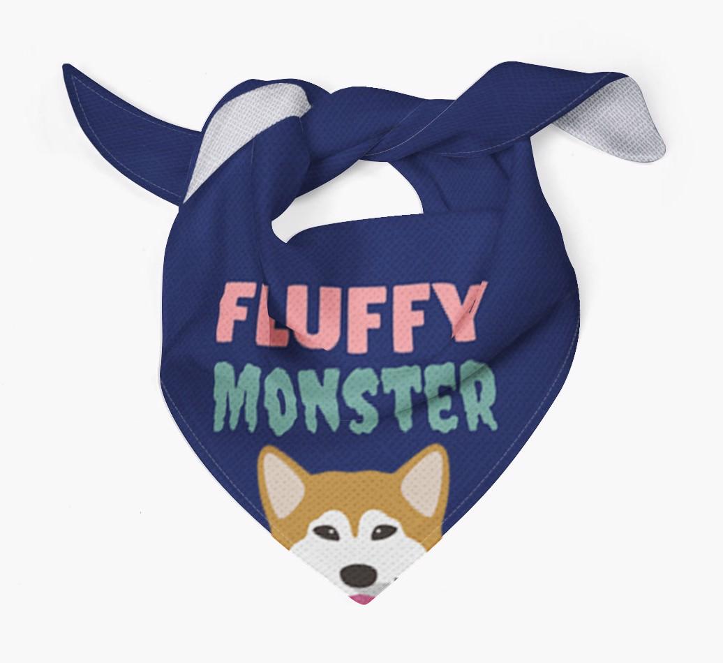 'Fluffy Monster' Dog Bandana for your {breedFullName}