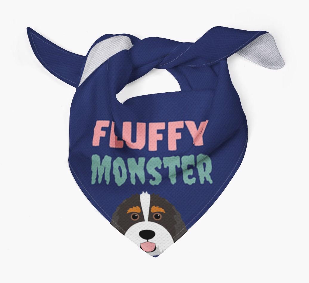 'Fluffy Monster' Dog Bandana for your {breedFullName}