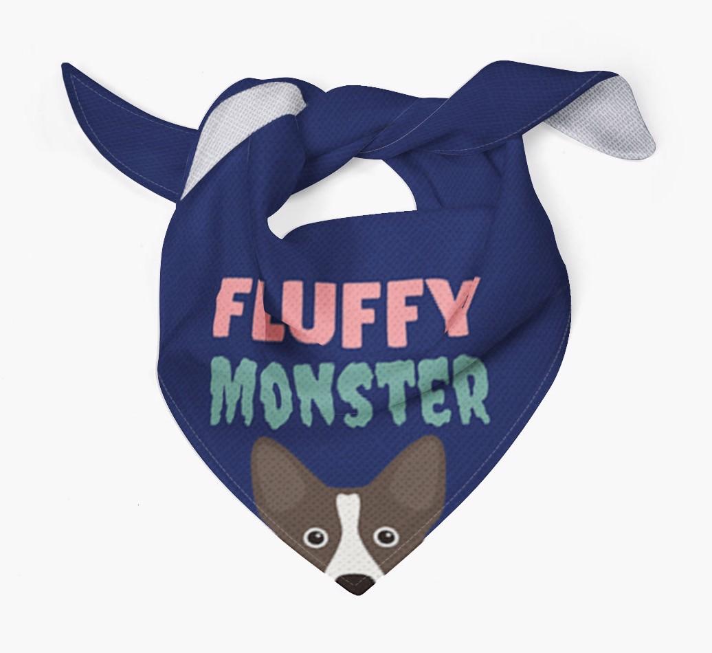 'Fluffy Monster' Dog Bandana for your {breedFullName}