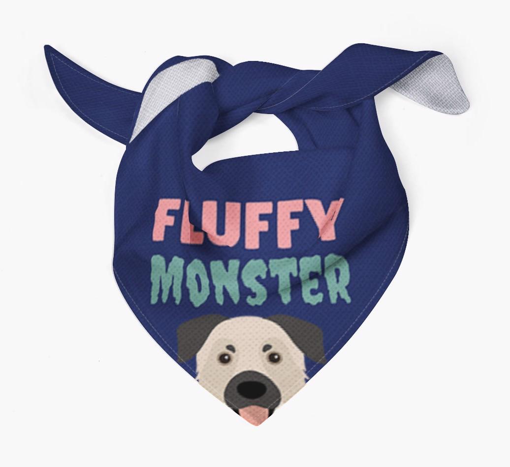 'Fluffy Monster' Dog Bandana for your {breedFullName}