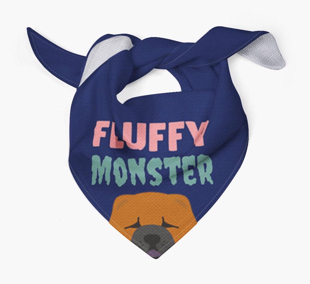 'Fluffy Monster' Dog Bandana for your {breedFullName}