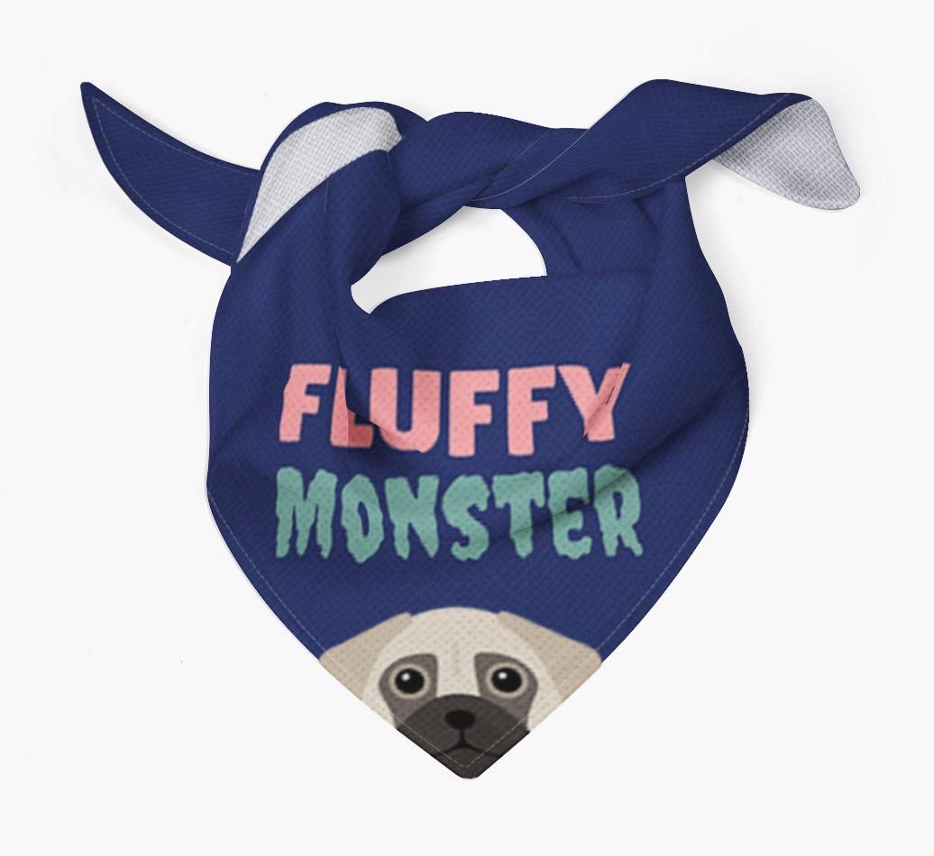 'Fluffy Monster' Dog Bandana for your {breedFullName}