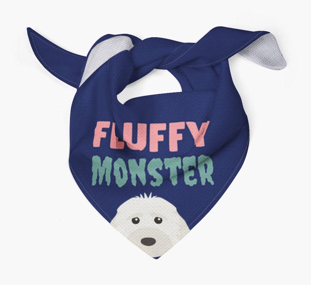 'Fluffy Monster' Dog Bandana for your {breedFullName}