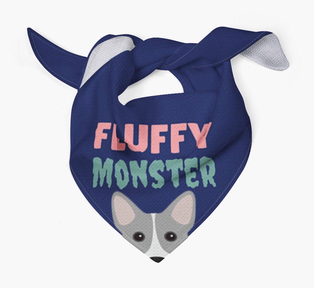 'Fluffy Monster' Dog Bandana for your {breedFullName}