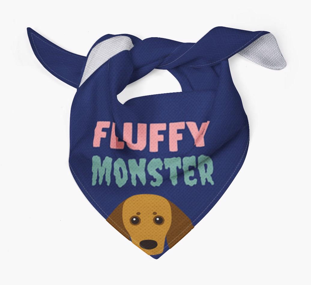 'Fluffy Monster' Dog Bandana for your {breedFullName}