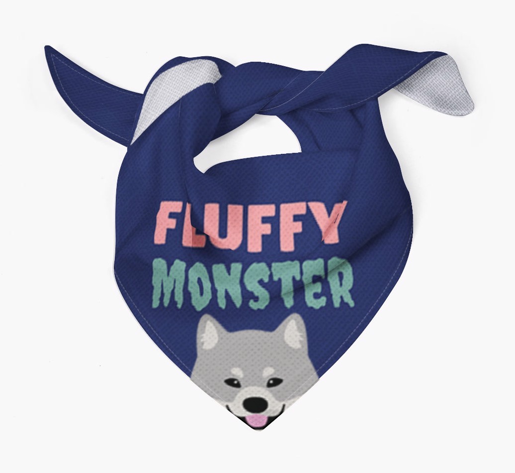 'Fluffy Monster' Dog Bandana for your {breedFullName}