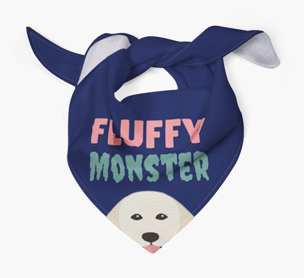 'Fluffy Monster' Dog Bandana for your {breedFullName}