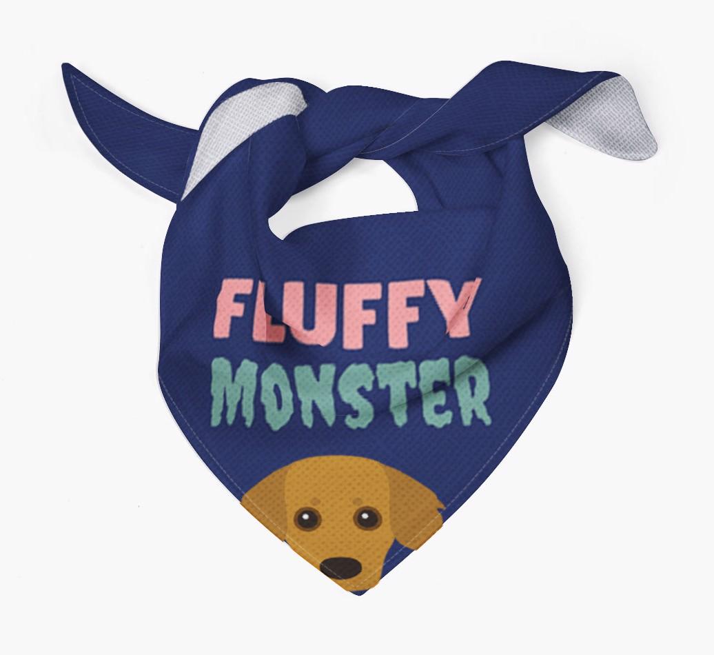 'Fluffy Monster' Dog Bandana for your {breedFullName}