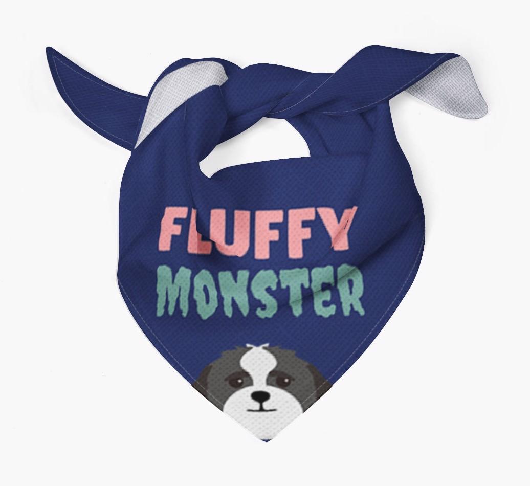 'Fluffy Monster' Dog Bandana for your {breedFullName}