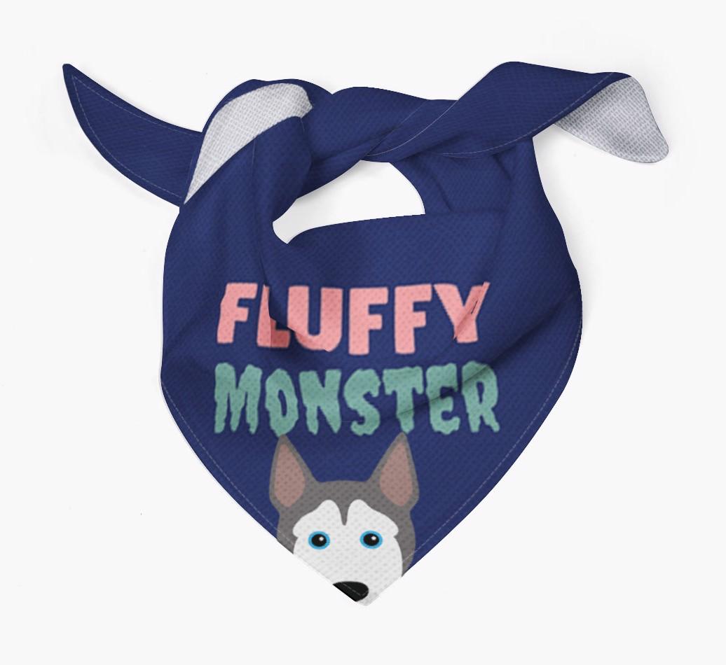 'Fluffy Monster' Dog Bandana for your {breedFullName}
