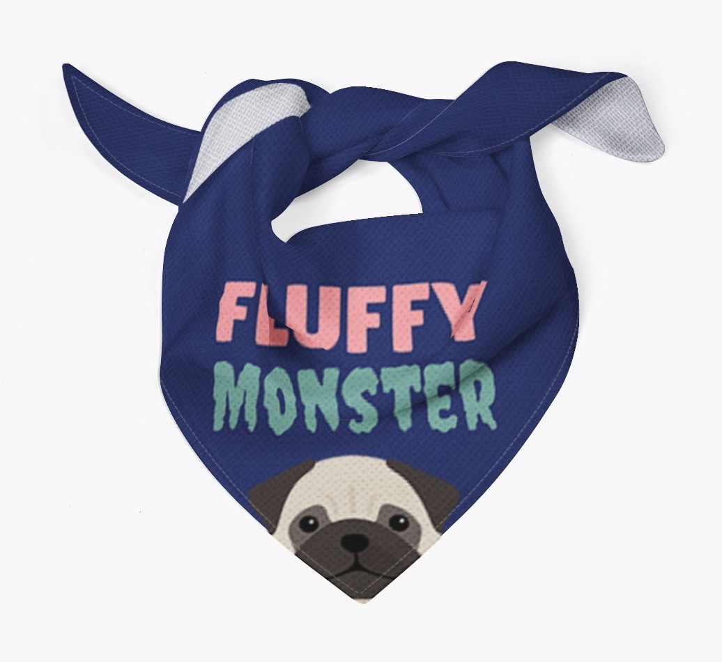 'Fluffy Monster' Dog Bandana for your {breedFullName}
