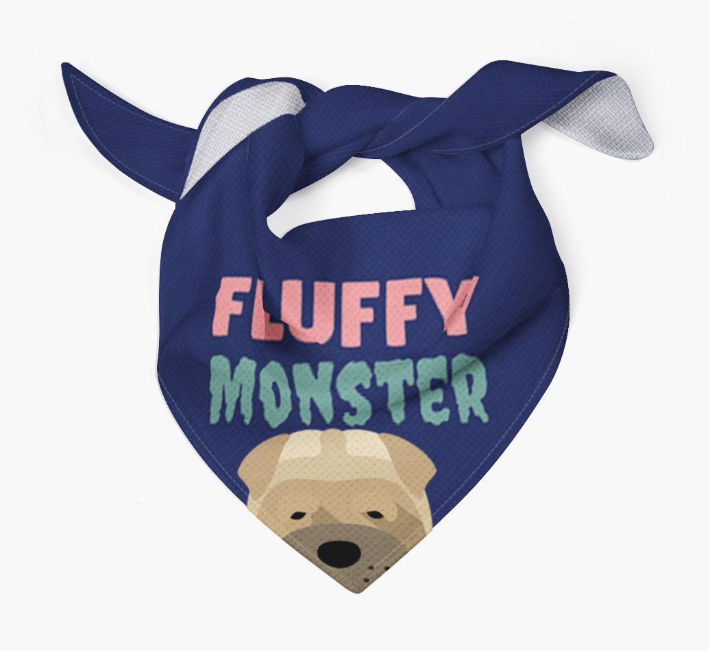 'Fluffy Monster' Dog Bandana for your {breedFullName}