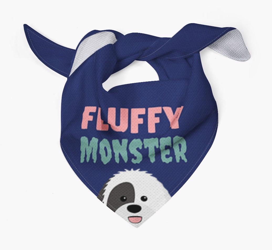 'Fluffy Monster' Dog Bandana for your {breedFullName}