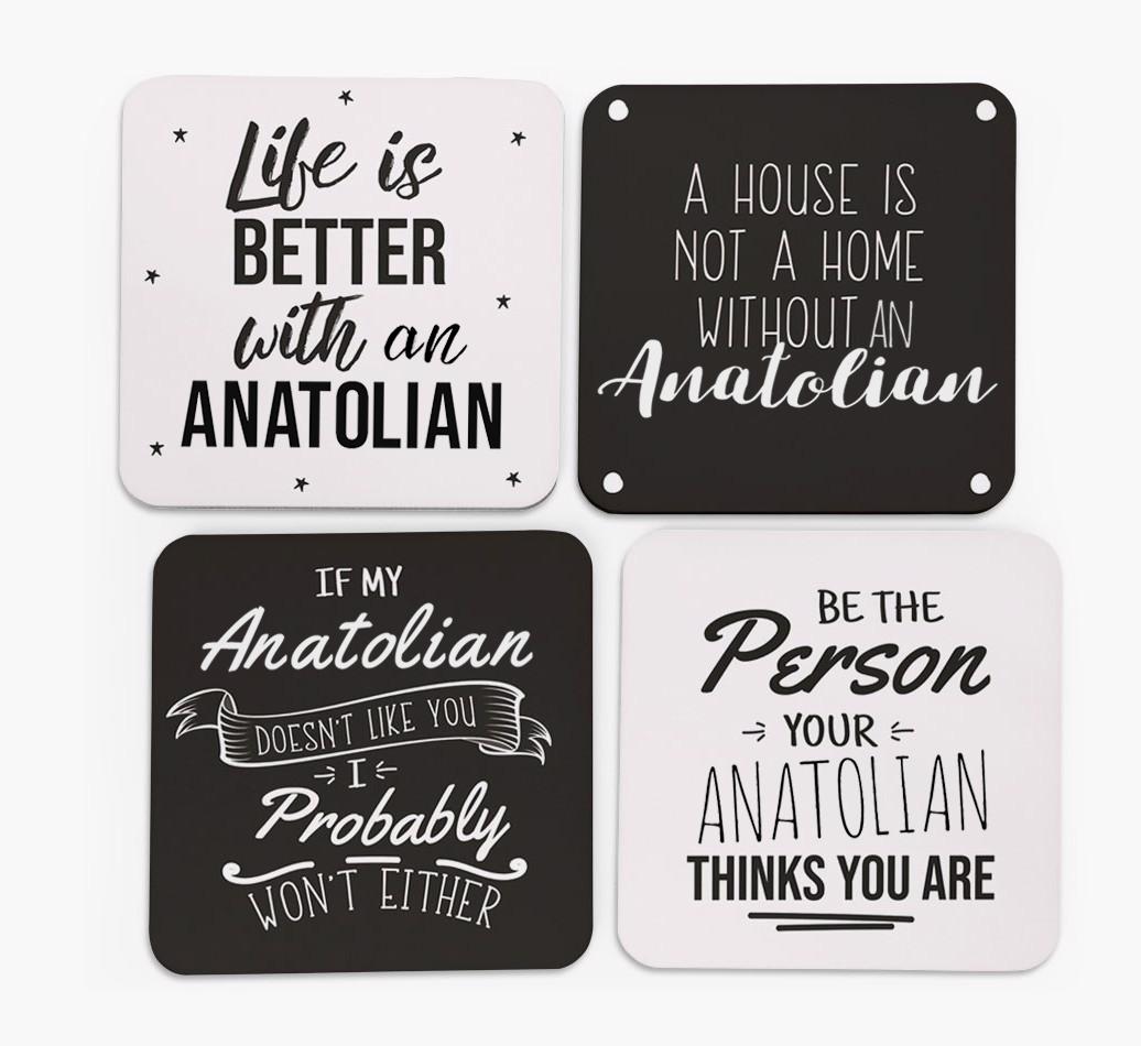 {breedFullName} Quote Coasters - Set of 4