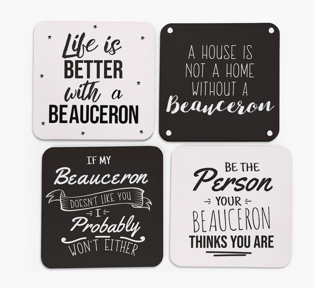 {breedFullName} Quote Coasters - Set of 4