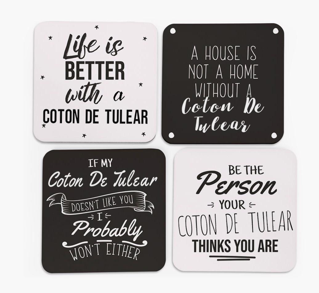 {breedFullName} Quote Coasters - Set of 4