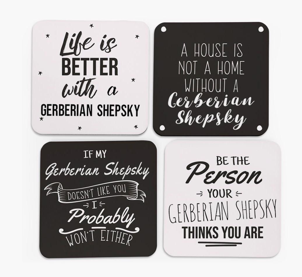 {breedFullName} Quote Coasters - Set of 4