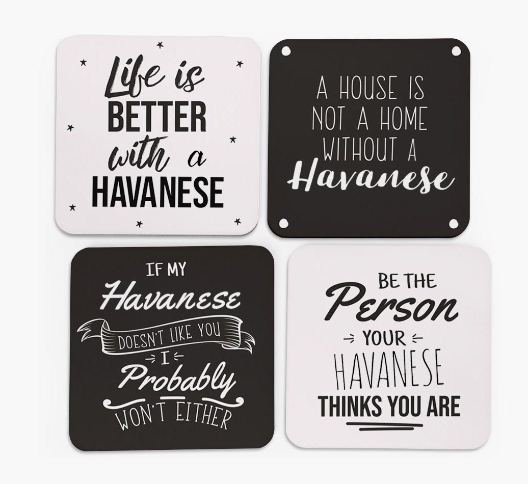 {breedFullName} Quote Coasters - Set of 4