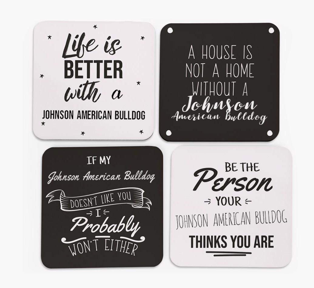 {breedFullName} Quote Coasters - Set of 4