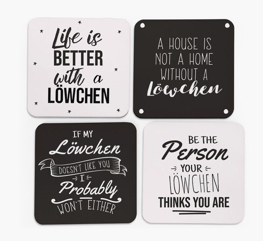 {breedFullName} Quote Coasters - Set of 4