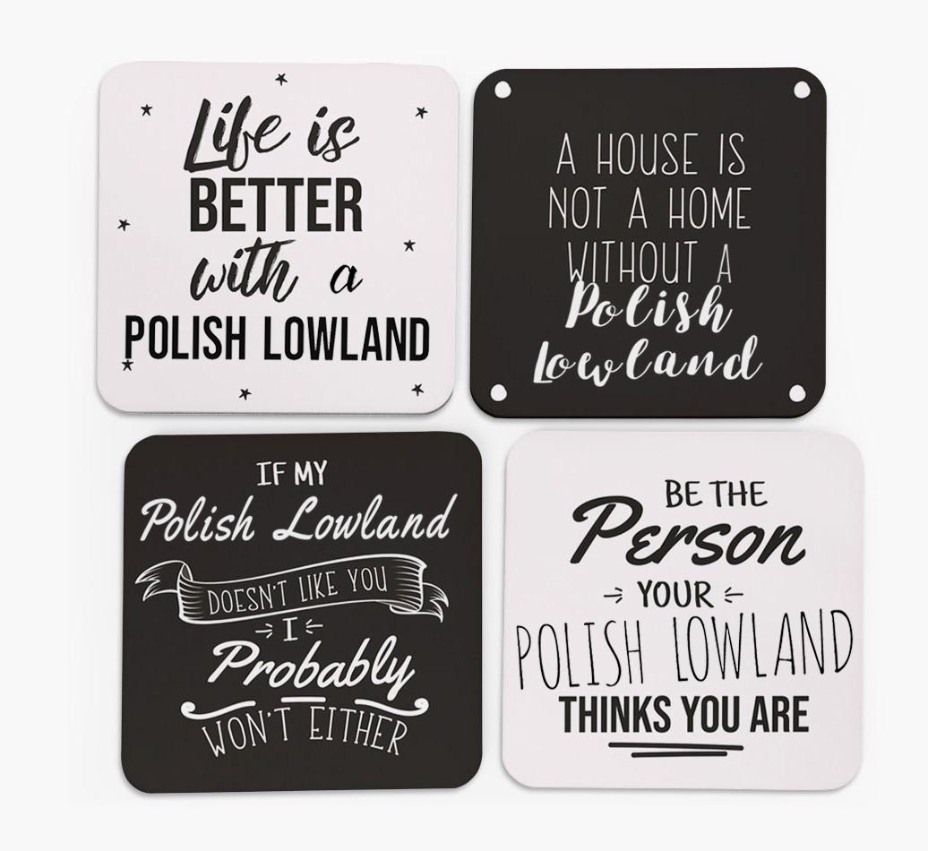 {breedFullName} Quote Coasters - Set of 4