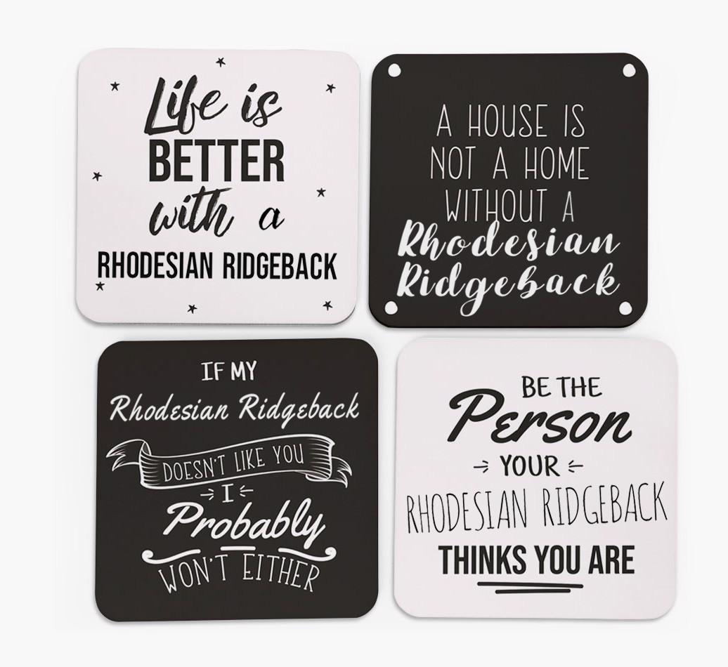 {breedFullName} Quote Coasters - Set of 4