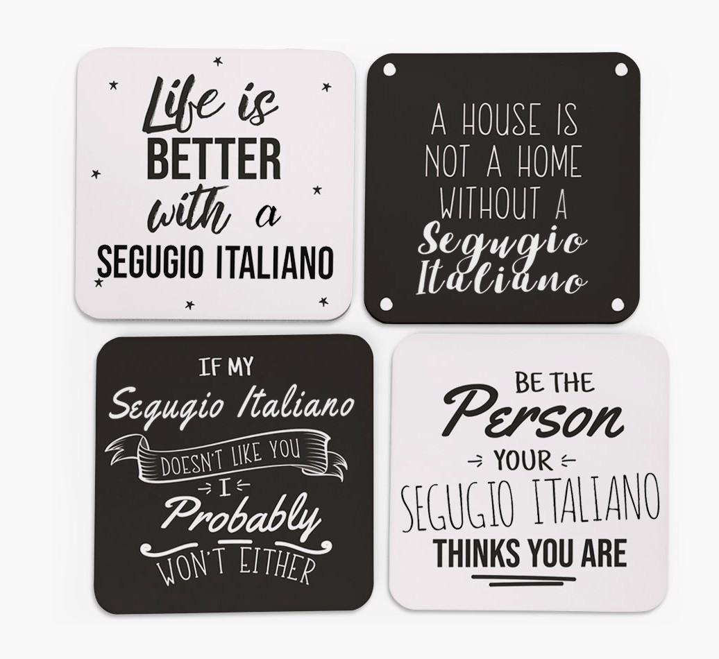 {breedFullName} Quote Coasters - Set of 4