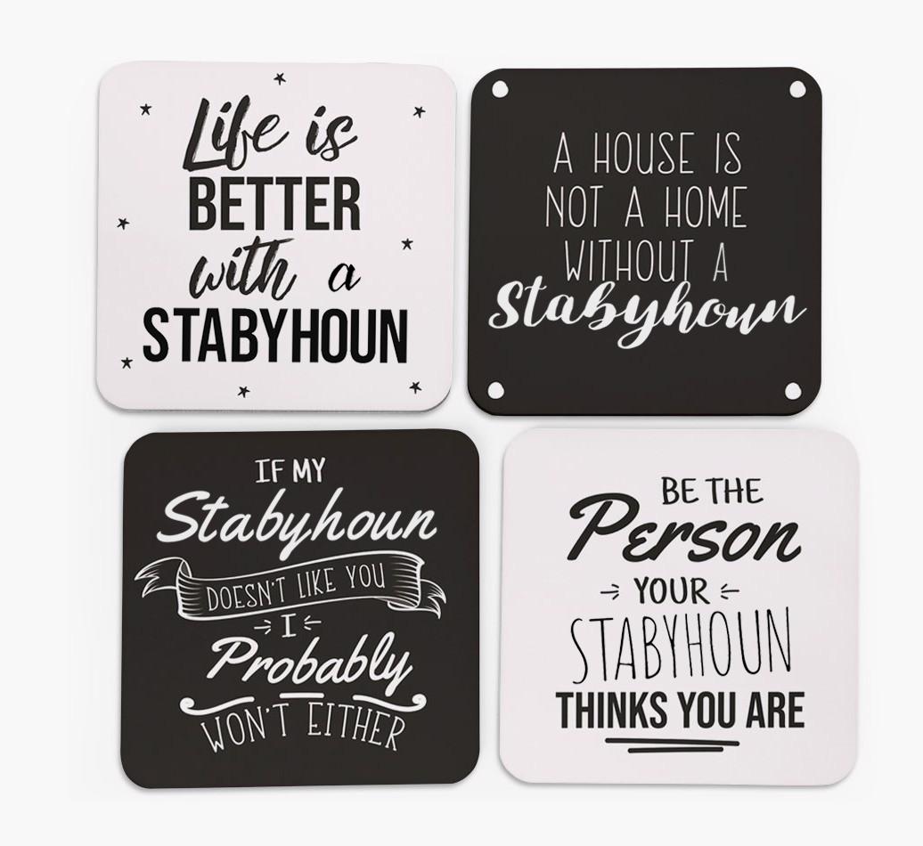 {breedFullName} Quote Coasters - Set of 4