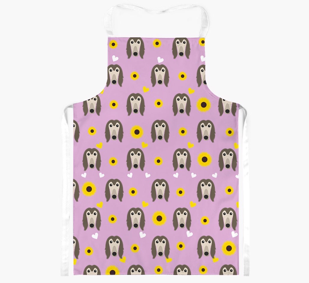 Sunflower Pattern: Personalised {breedFullName} Apron
