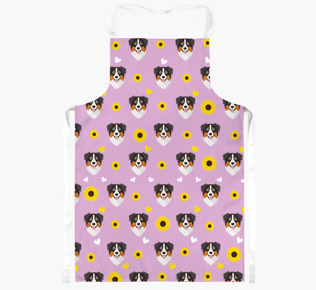 Sunflower Pattern: Personalized {breedFullName} Apron