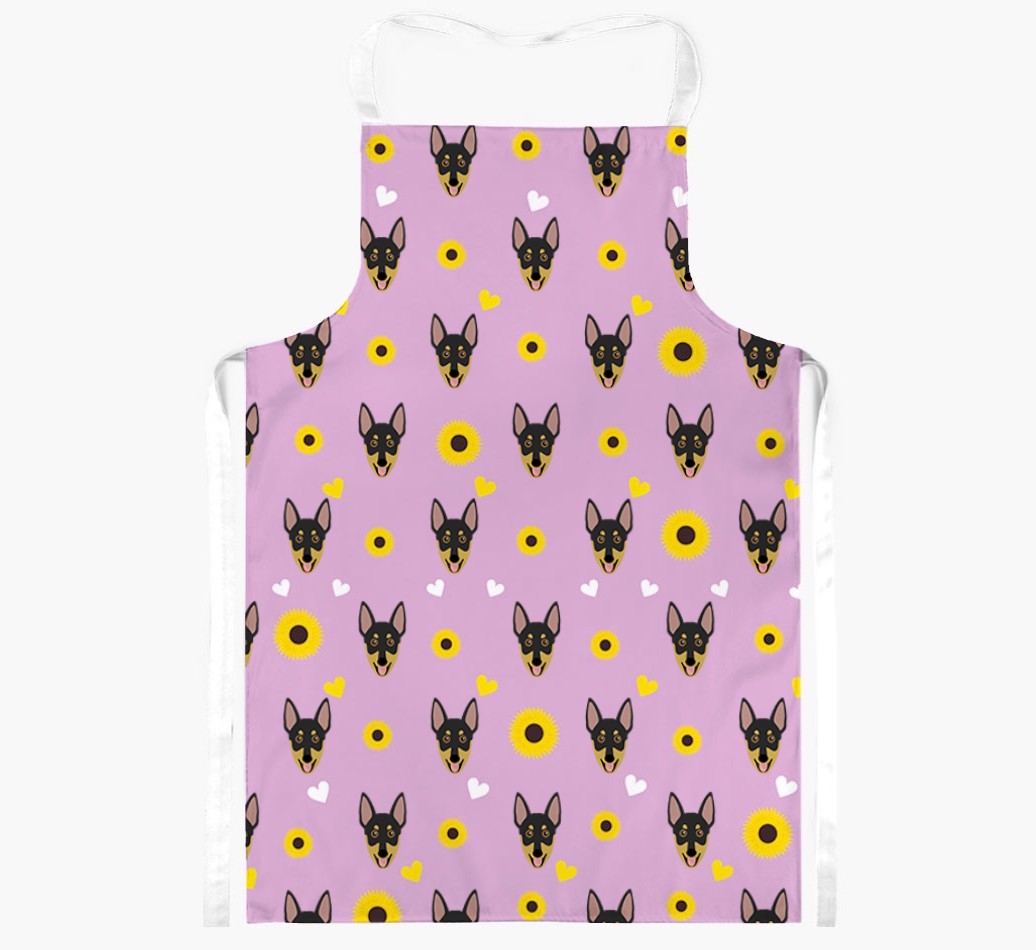 Sunflower Pattern: Personalised {breedFullName} Apron
