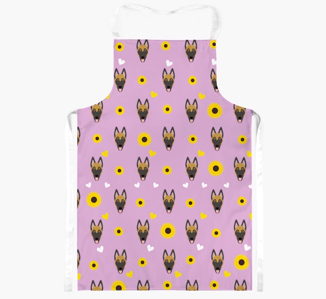 Sunflower Pattern: Personalized {breedFullName} Apron
