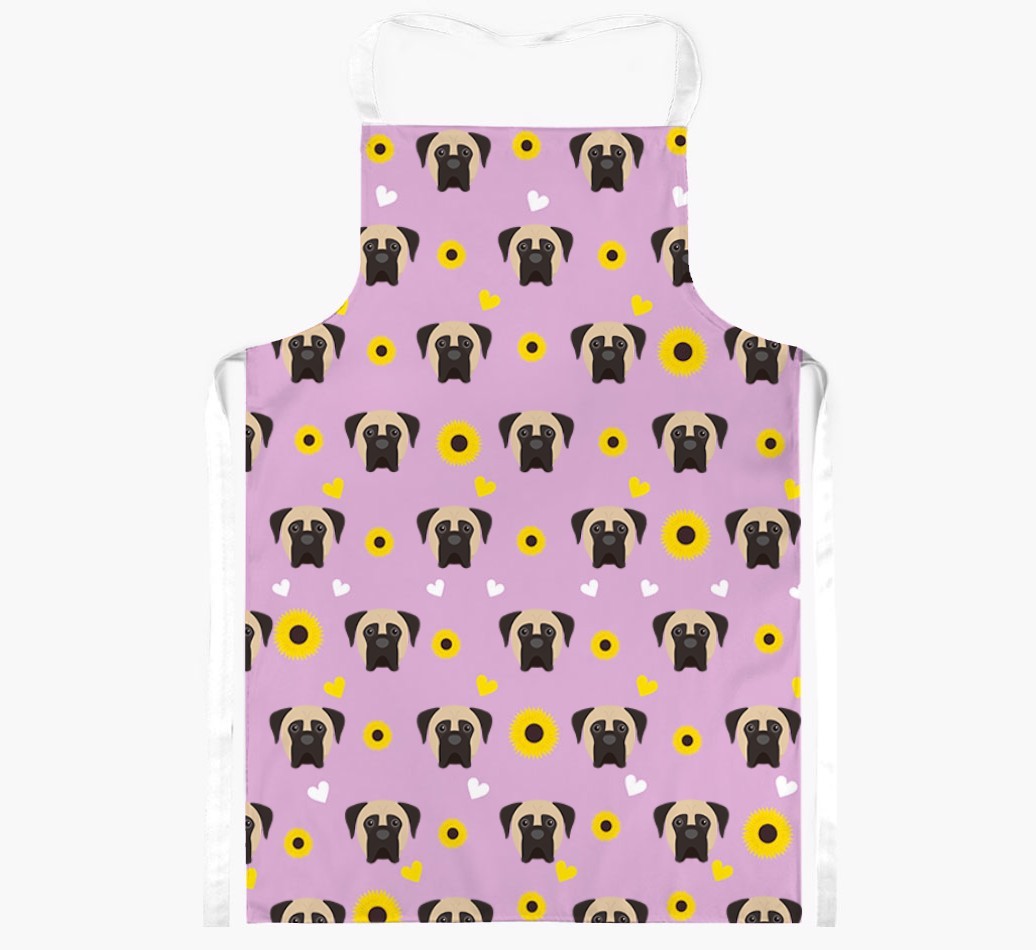 Sunflower Pattern: Personalised {breedFullName} Apron