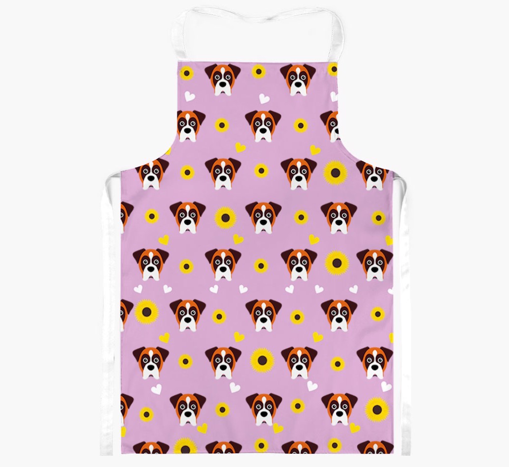 Sunflower Pattern: Personalised {breedFullName} Apron