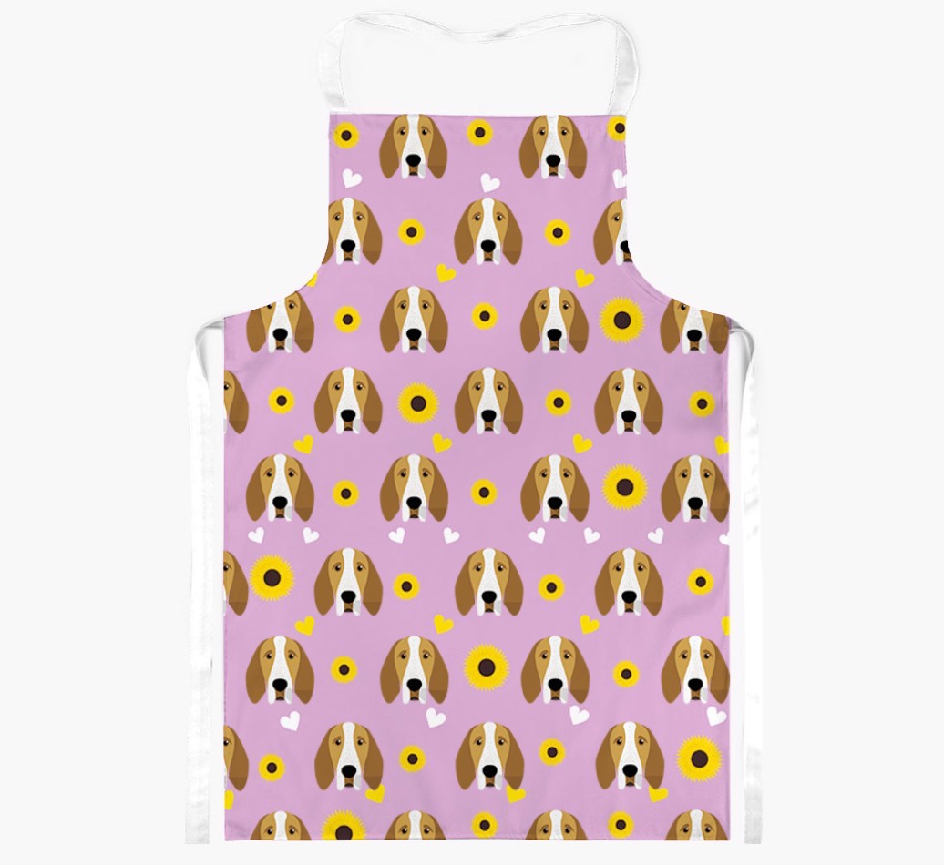 Sunflower Pattern: Personalised {breedFullName} Apron