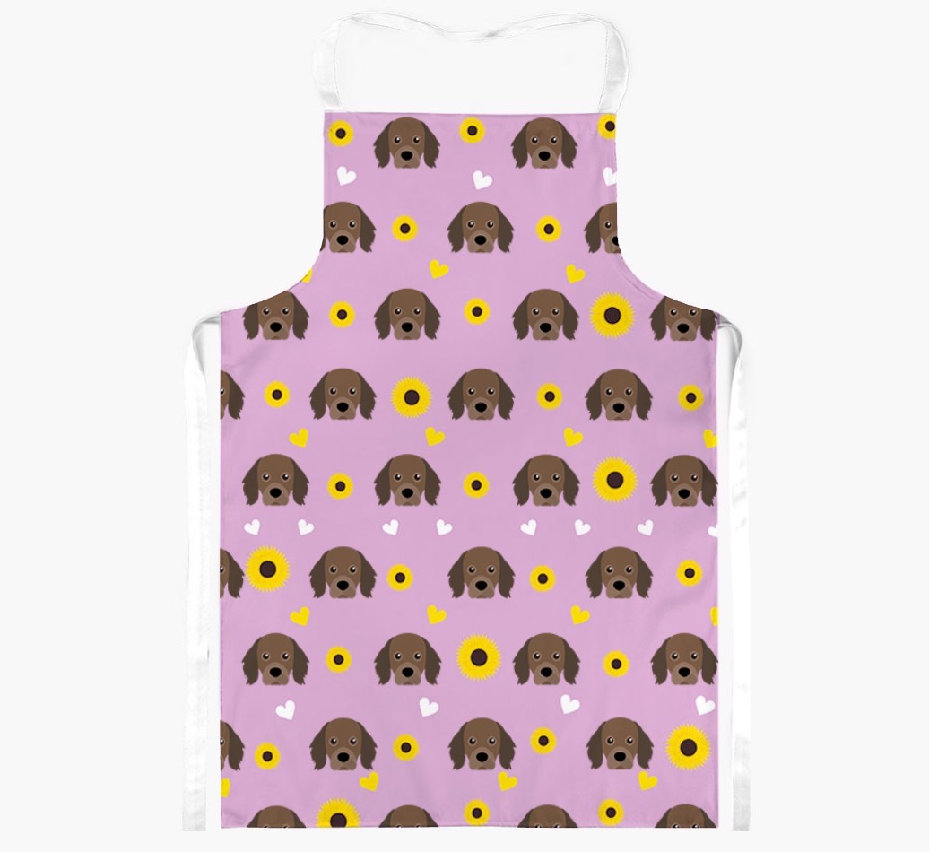 Sunflower Pattern: Personalised {breedFullName} Apron