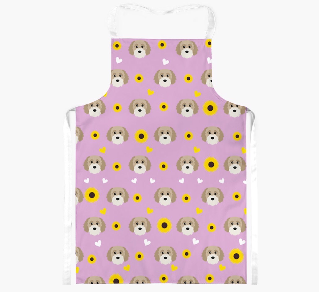 Sunflower Pattern: Personalised {breedFullName} Apron